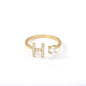 Tiny Initial Letter Ring A–Z, Adjustable - Trendy Radar