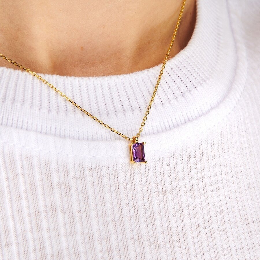 Titanium Steel Birthstone Necklaces - Trendy Radar