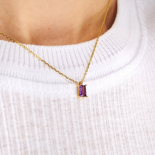 Titanium Steel Birthstone Necklaces - Trendy Radar