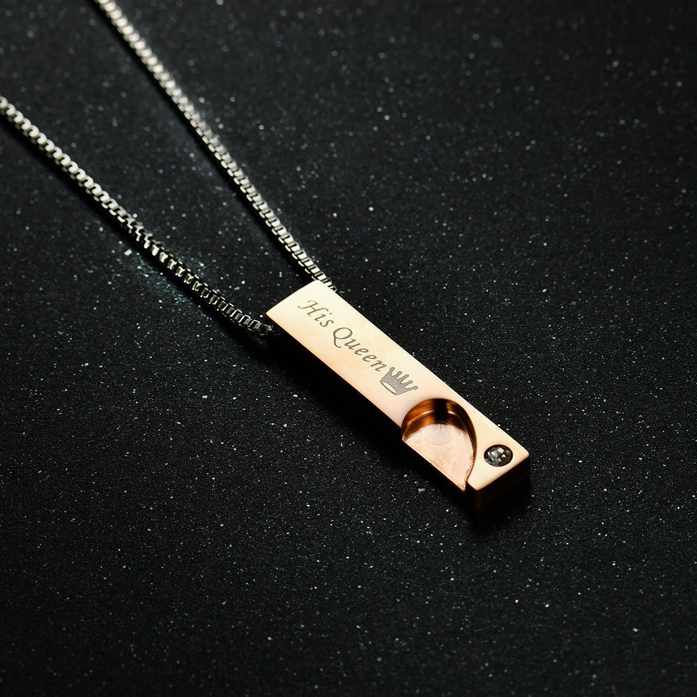 Titanium Steel Couple Necklace - Trendy Radar