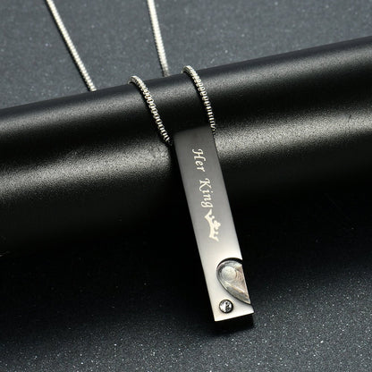 Titanium Steel Couple Necklace - Trendy Radar