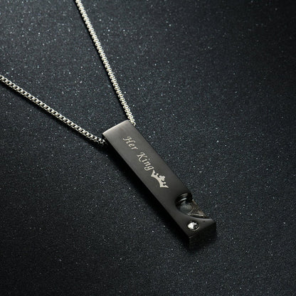 Titanium Steel Couple Necklace - Trendy Radar