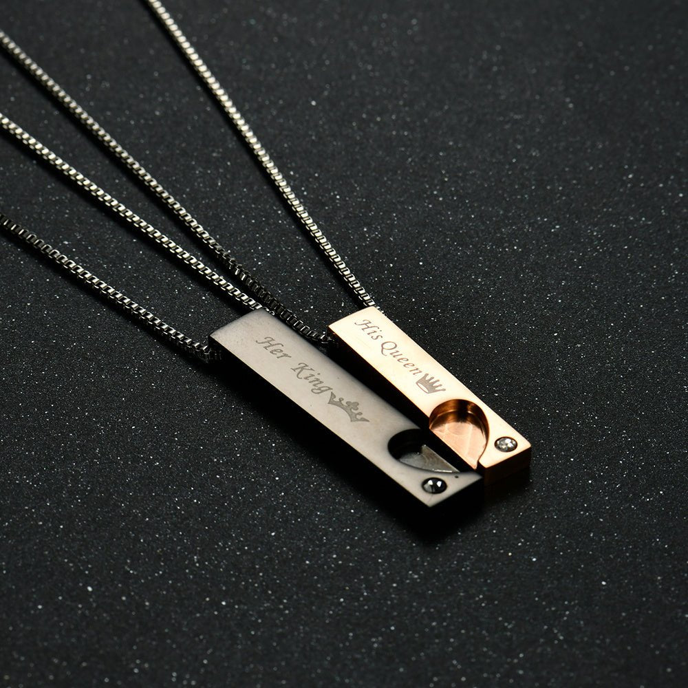 Titanium Steel Couple Necklace - Trendy Radar