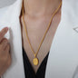Titanium Steel Flower Pendant Necklace - Trendy Radar