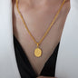 Titanium Steel Flower Pendant Necklace - Trendy Radar