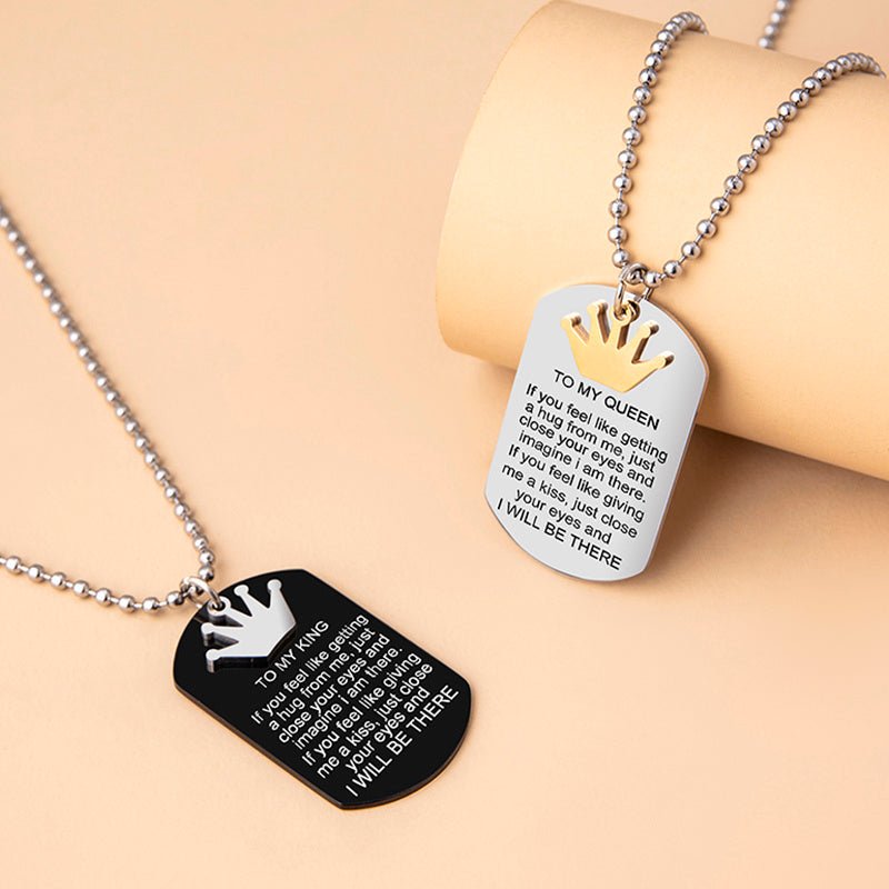 To My King & Queen” Couple Necklaces - Trendy Radar