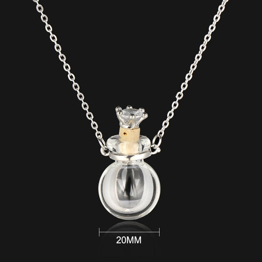 Transparent Glass Essential Oil Perfume Necklace - Trendy Radar