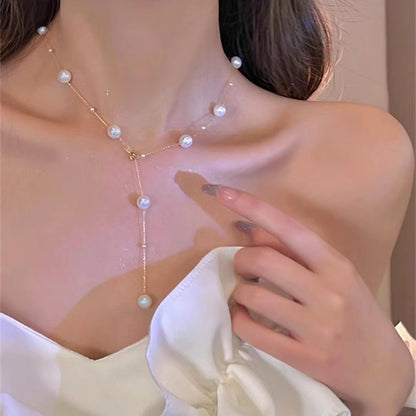 Trendy Starry Pearl Necklace & Bracelet for Women - Trendy Radar