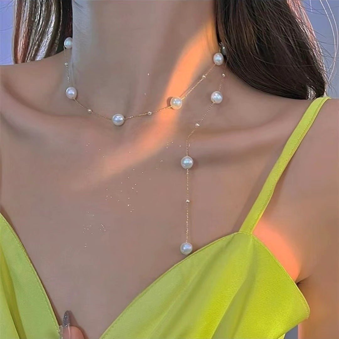 Trendy Starry Pearl Necklace & Bracelet for Women - Trendy Radar