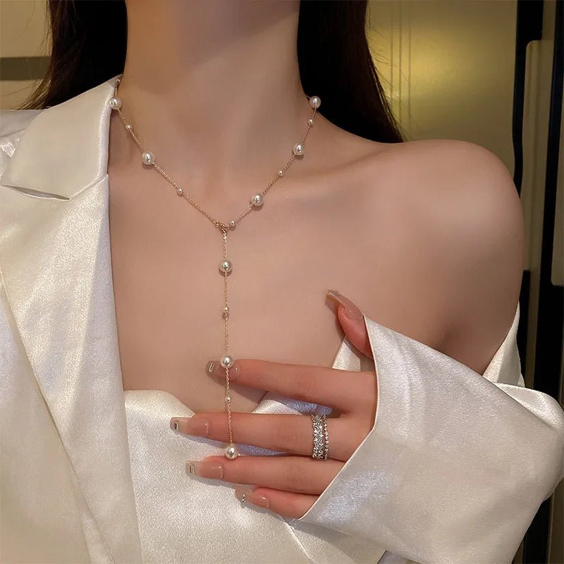 Trendy Starry Pearl Necklace & Bracelet for Women - Trendy Radar