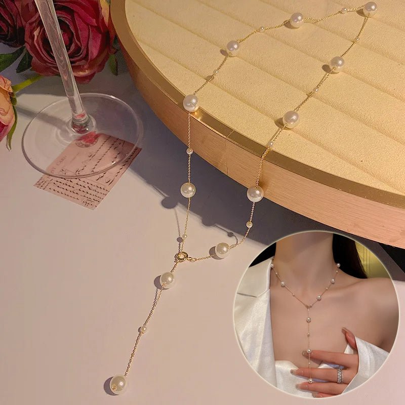 Trendy Starry Pearl Necklace & Bracelet for Women - Trendy Radar