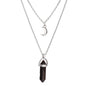 Unisex Crystal Moon & Hexagonal Turquoise Pendant Necklace - Trendy Radar