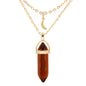 Unisex Crystal Moon & Hexagonal Turquoise Pendant Necklace - Trendy Radar