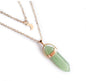 Unisex Crystal Moon & Hexagonal Turquoise Pendant Necklace - Trendy Radar