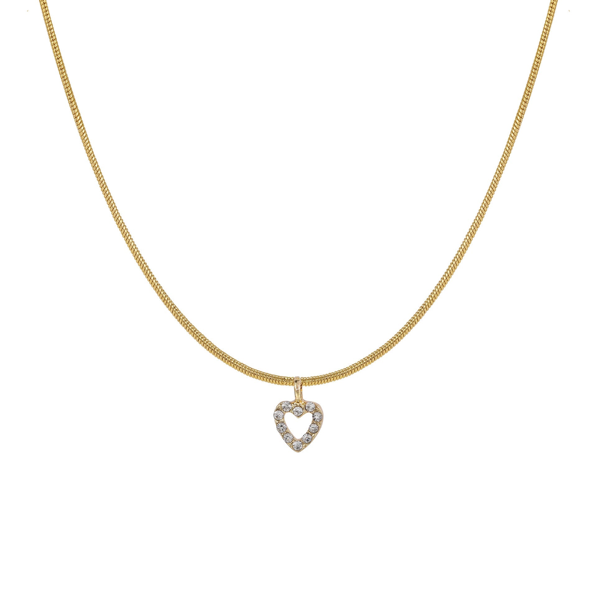 Unisex Heart Zircon Sweater Chain Necklace - Trendy Radar