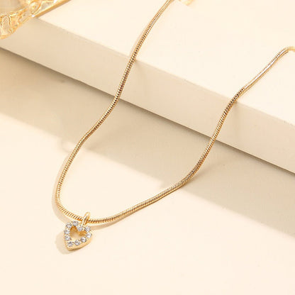 Unisex Heart Zircon Sweater Chain Necklace - Trendy Radar