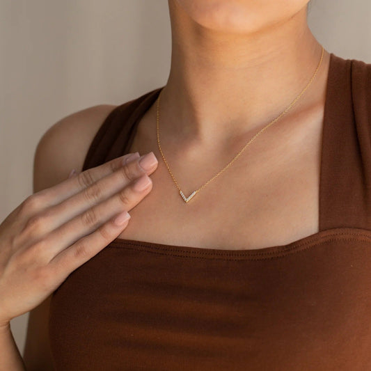 V-Shaped Stainless Steel Necklace - Trendy Radar