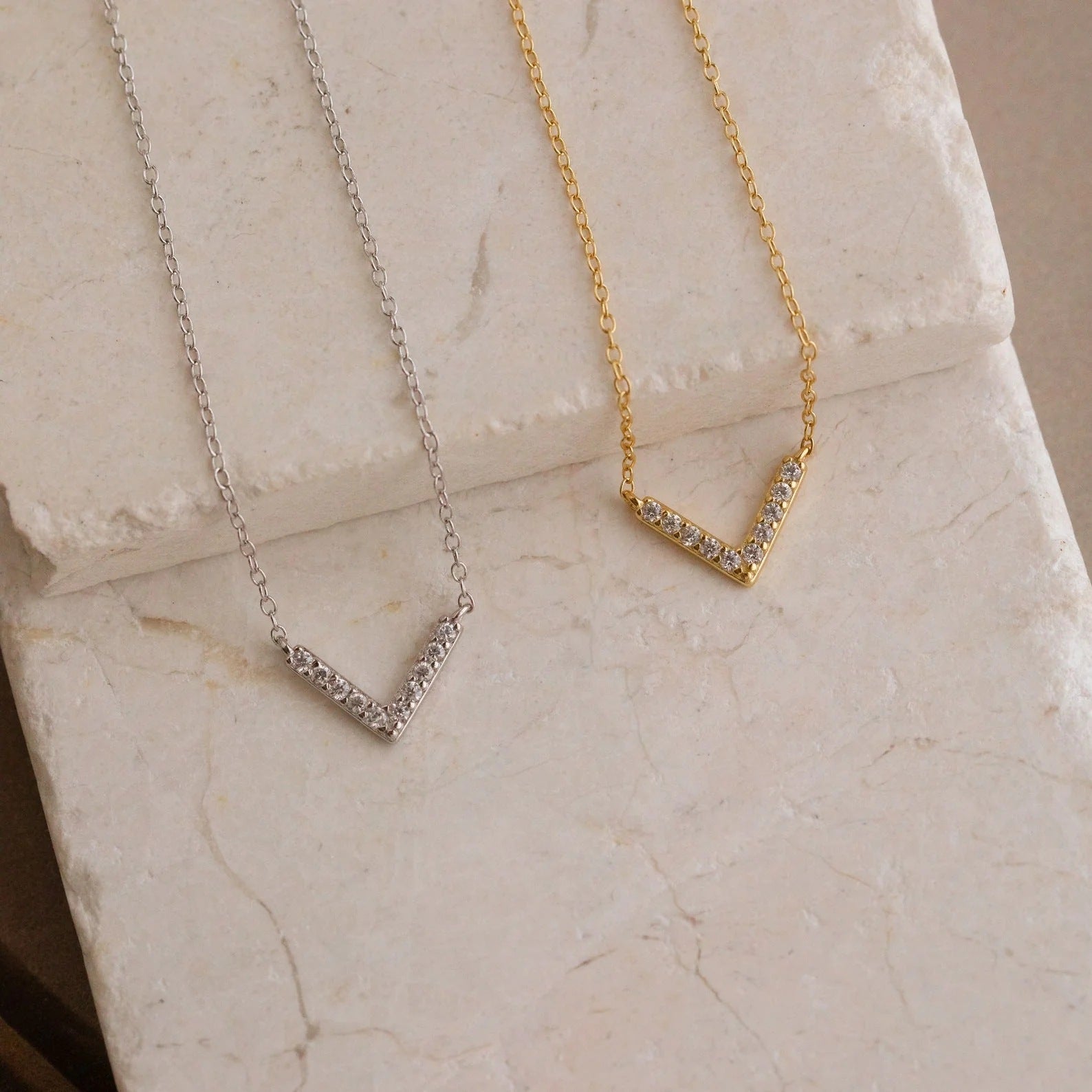 V-Shaped Stainless Steel Necklace - Trendy Radar