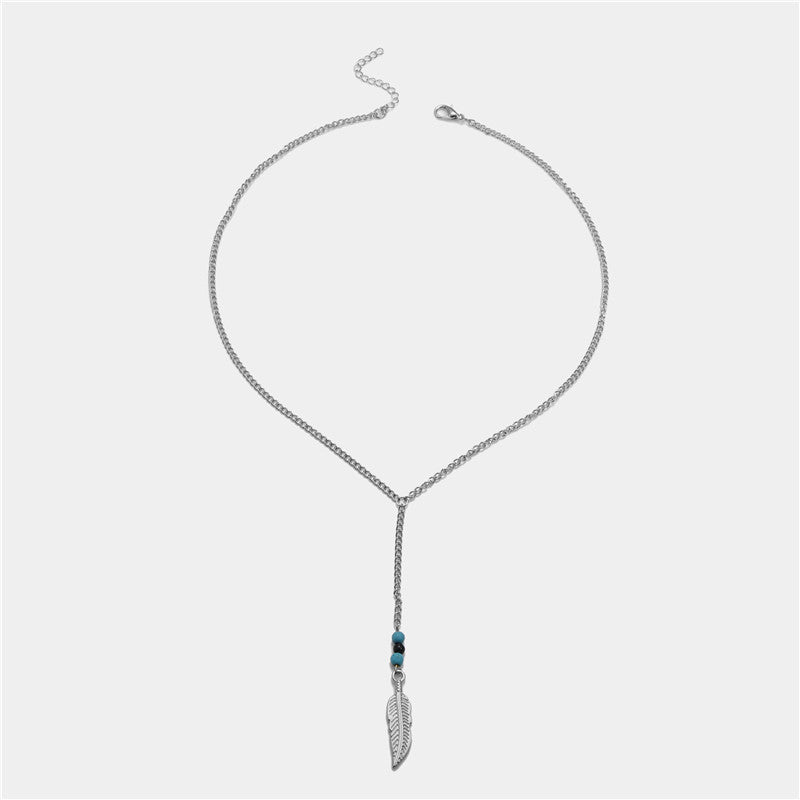 Vintage Beaded Turquoise Crystal Necklace - Trendy Radar