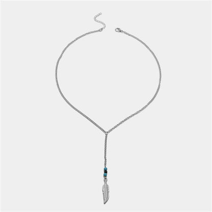 Vintage Beaded Turquoise Crystal Necklace - Trendy Radar