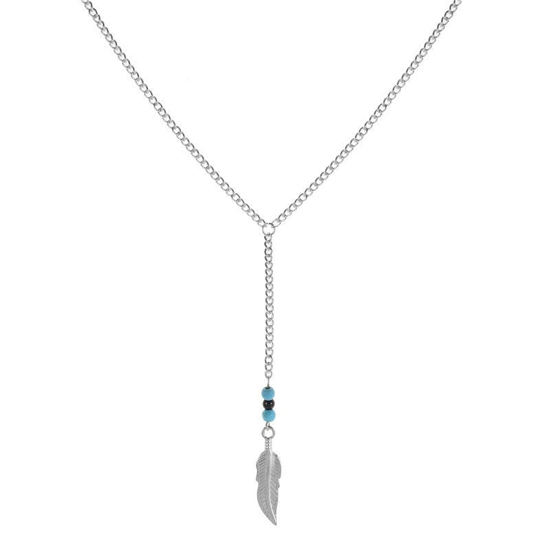 Vintage Beaded Turquoise Crystal Necklace - Trendy Radar