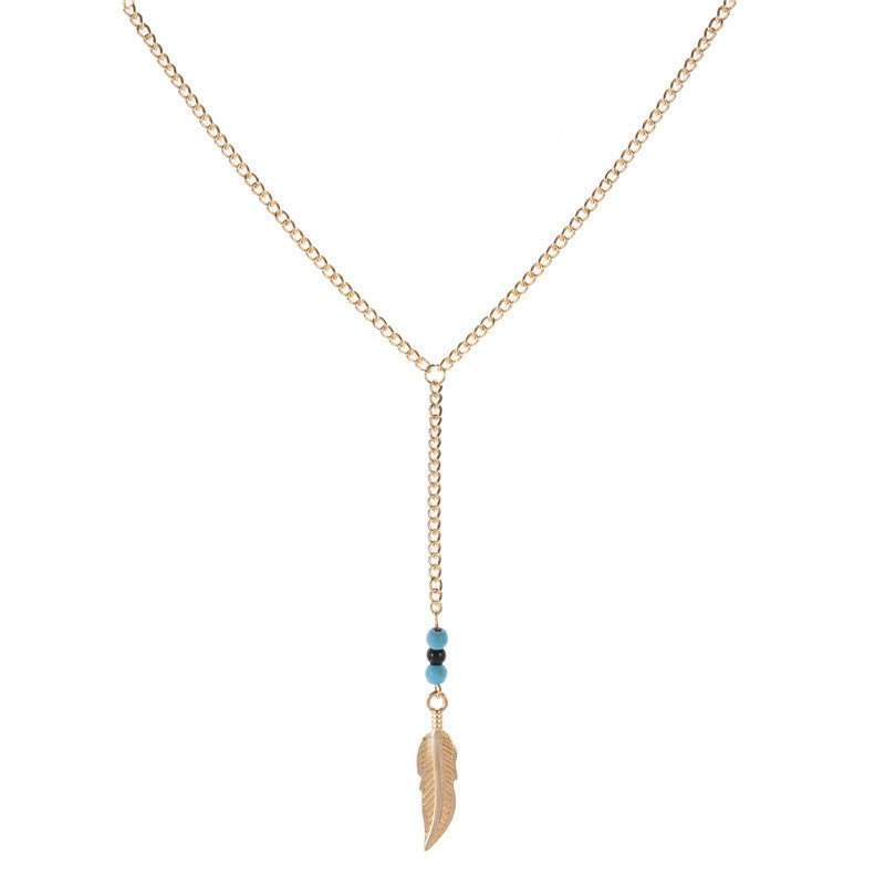 Vintage Beaded Turquoise Crystal Necklace - Trendy Radar