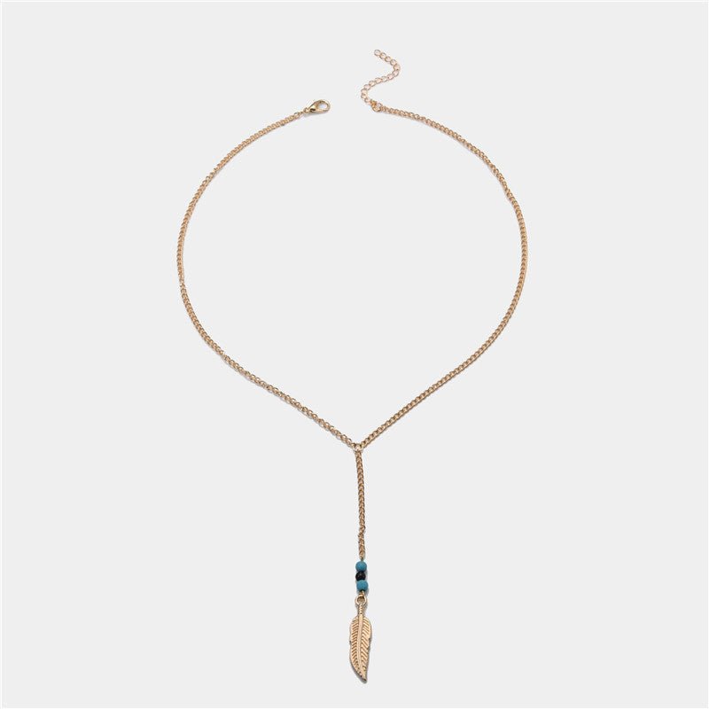 Vintage Beaded Turquoise Crystal Necklace - Trendy Radar