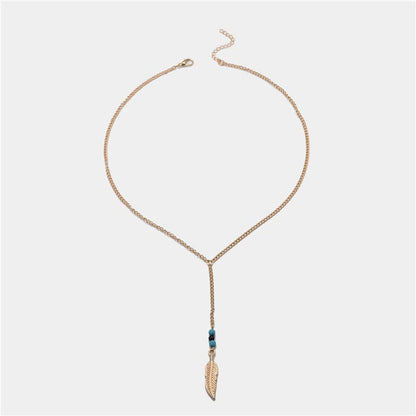 Vintage Beaded Turquoise Crystal Necklace - Trendy Radar