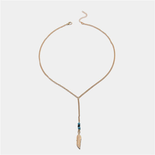 Vintage Beaded Turquoise Crystal Necklace - Trendy Radar