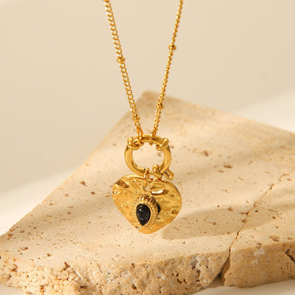 Vintage French Court Style Heart Pendant Necklace - Trendy Radar