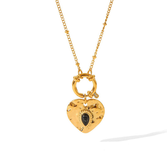 Vintage French Court Style Heart Pendant Necklace - Trendy Radar