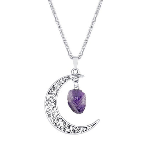 Vintage Purple Moon Necklace - Trendy Radar