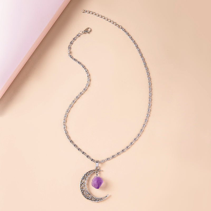Vintage Purple Moon Necklace - Trendy Radar