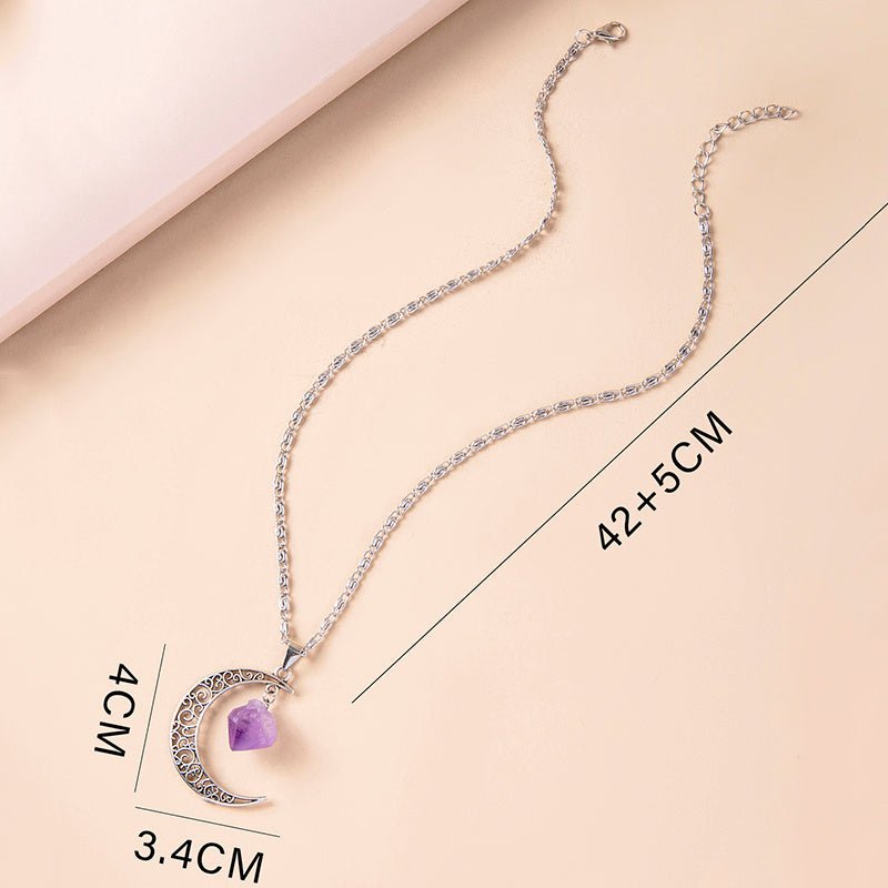 Vintage Purple Moon Necklace - Trendy Radar