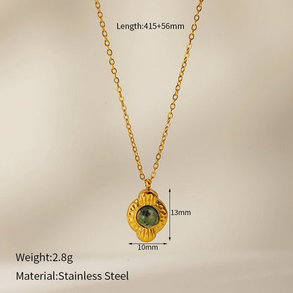 Vintage Turquoise Natural Stone Pendant Necklace - Trendy Radar