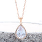 Water Drop Rose Gold Rhinestone Necklaces - Trendy Radar
