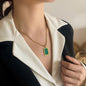 White Shell Inlaid Necklace - Trendy Radar