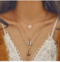 Women’s Double Layer Geometric Necklace - Trendy Radar