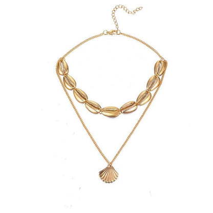 Women’s Double Layer Geometric Necklace - Trendy Radar