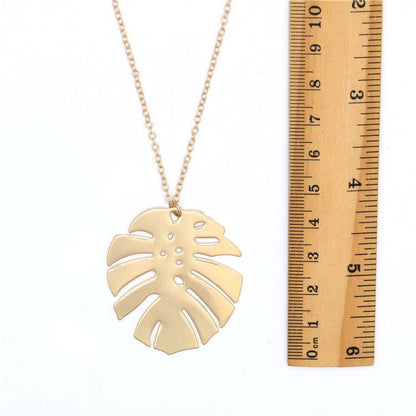 Women's Leaf Shape Pendant Necklace - Trendy Radar