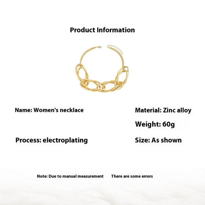 Women’s Long Gold Clavicle Irregular Necklace - Trendy Radar