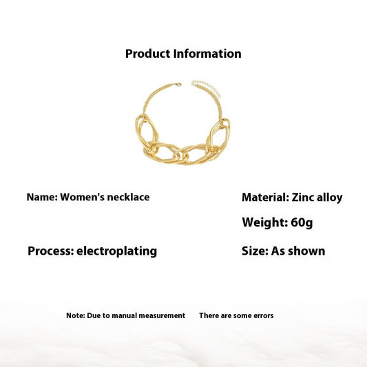 Women’s Long Gold Clavicle Irregular Necklace - Trendy Radar