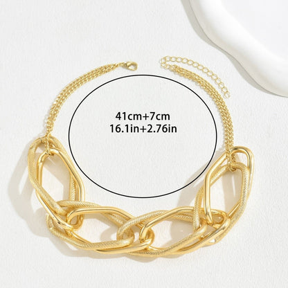 Women’s Long Gold Clavicle Irregular Necklace - Trendy Radar