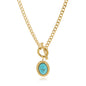 Women’s Stainless Steel Gold Turquoise Necklace - Trendy Radar