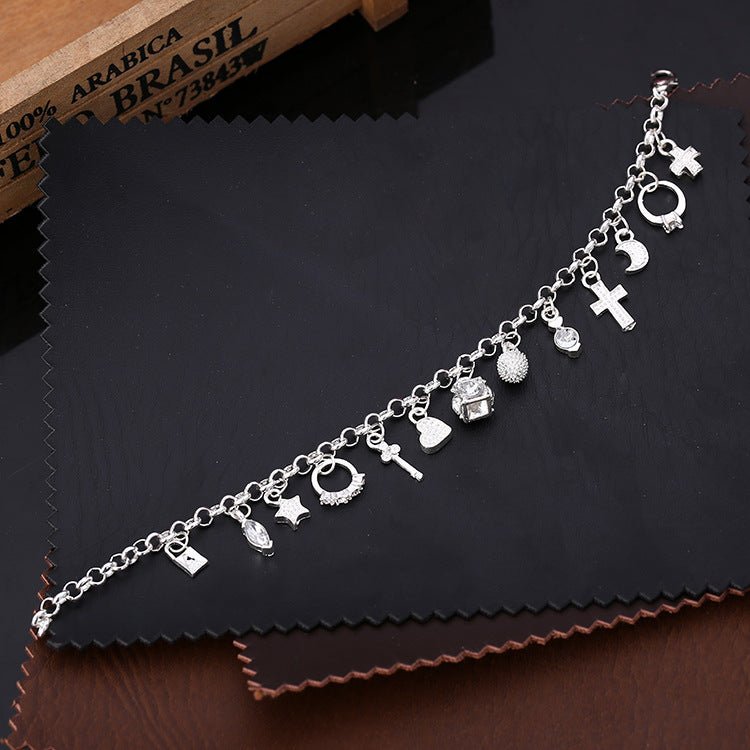 Women’s Thirteen Hanging Charm Bracelet - Trendy Radar