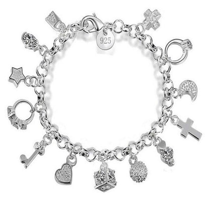 Women’s Thirteen Hanging Charm Bracelet - Trendy Radar