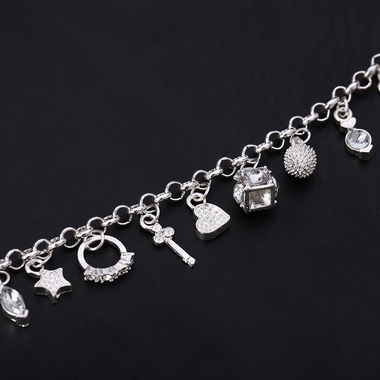 Women’s Thirteen Hanging Charm Bracelet - Trendy Radar