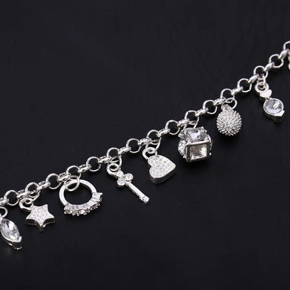 Women’s Thirteen Hanging Charm Bracelet - Trendy Radar