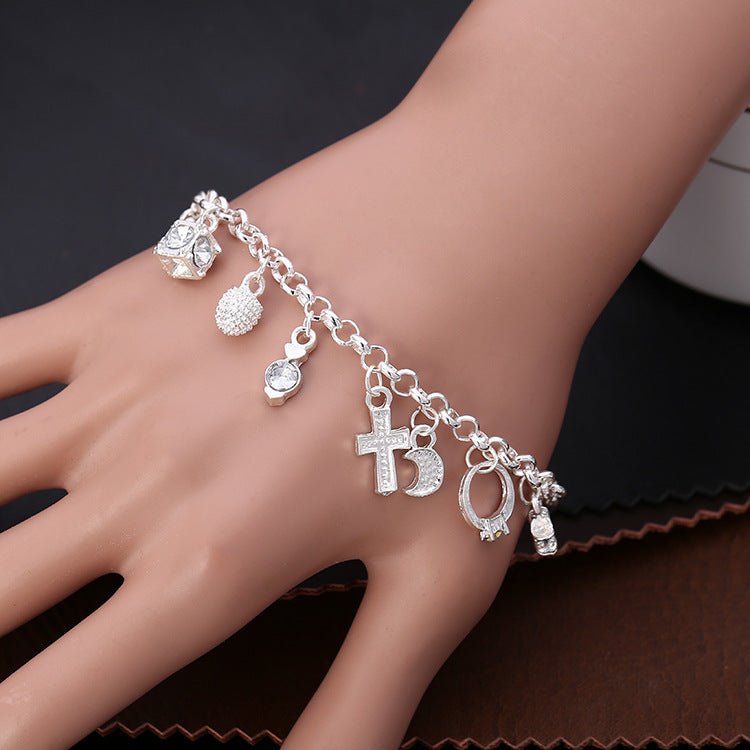 Women’s Thirteen Hanging Charm Bracelet - Trendy Radar