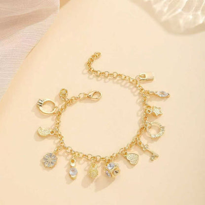 Women’s Thirteen Hanging Charm Bracelet - Trendy Radar